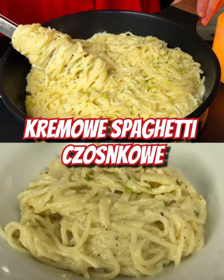 Kremowe spaghetti czosnkowe
